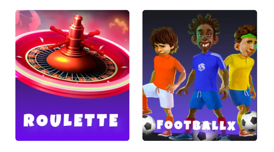 roulette and footballx Mini Games in Bet Fresh