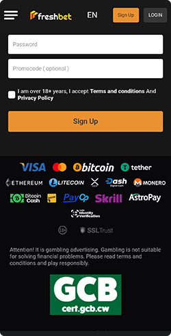 Freshbet casino promocode